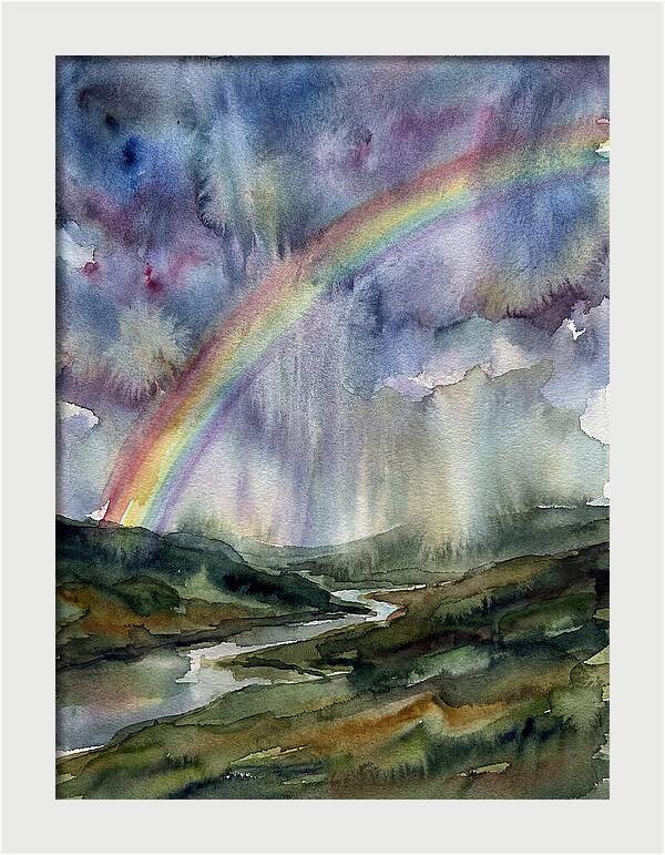Vibrant Arc Above Tranquil Scenery