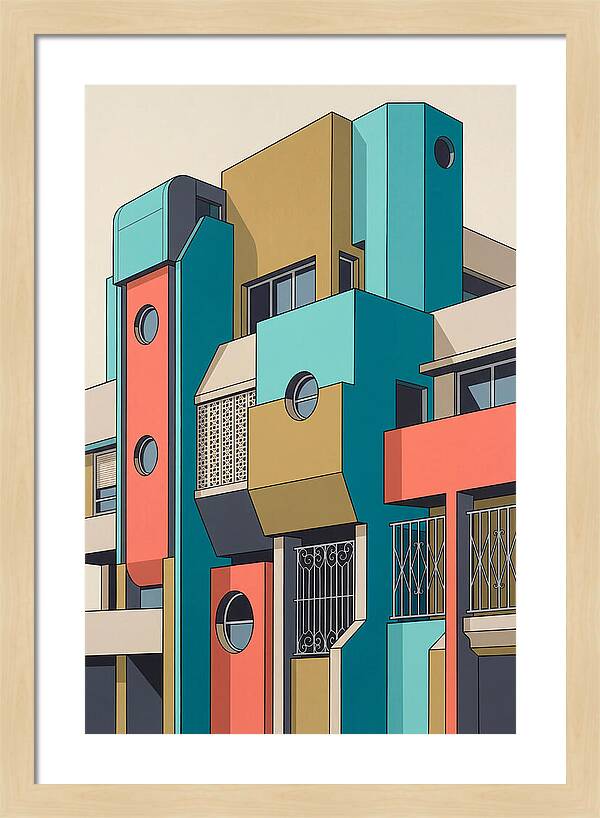 Vibrant Architectural Facade