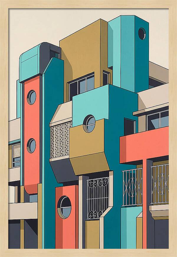 Vibrant Architectural Facade