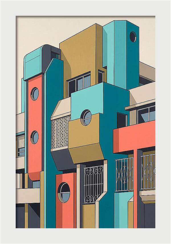 Vibrant Architectural Facade