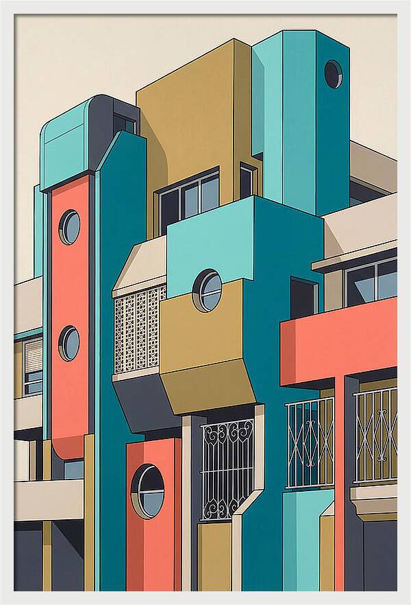 Vibrant Architectural Facade