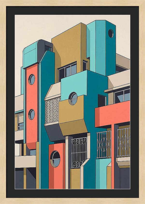 Vibrant Architectural Facade
