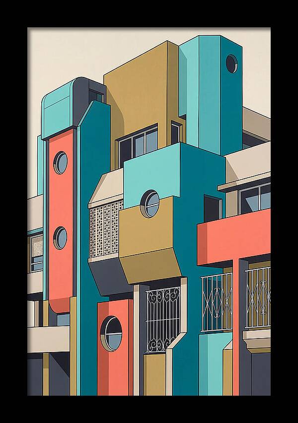 Vibrant Architectural Facade