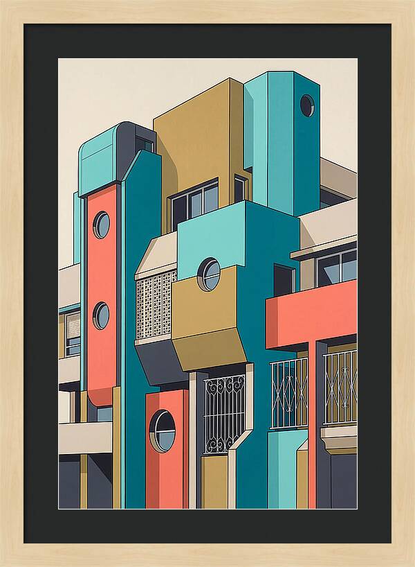 Vibrant Architectural Facade