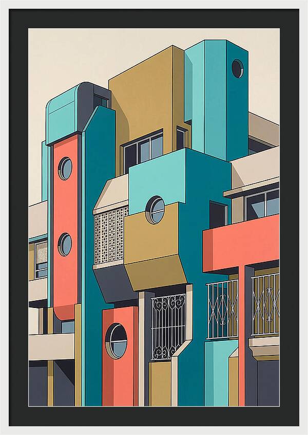 Vibrant Architectural Facade