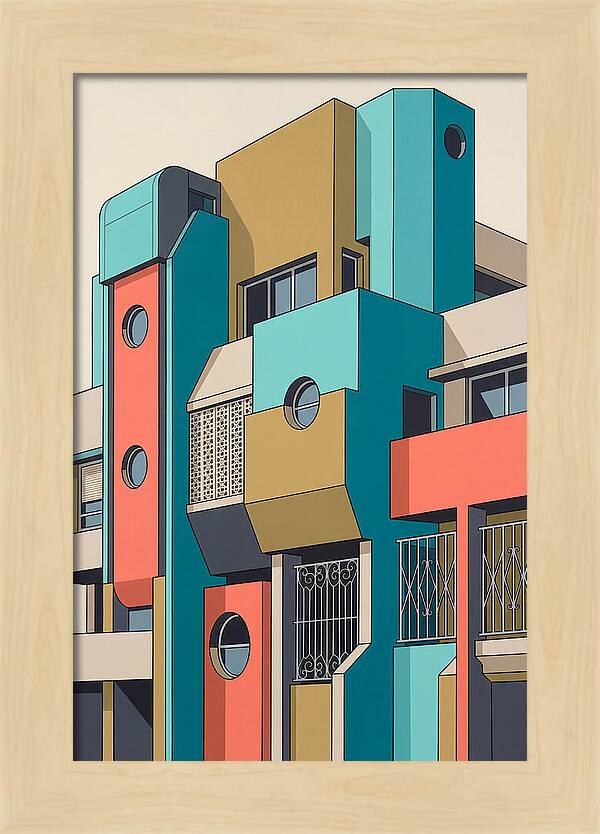 Vibrant Architectural Facade