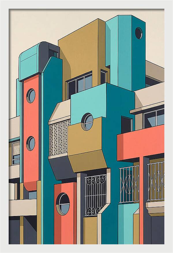 Vibrant Architectural Facade