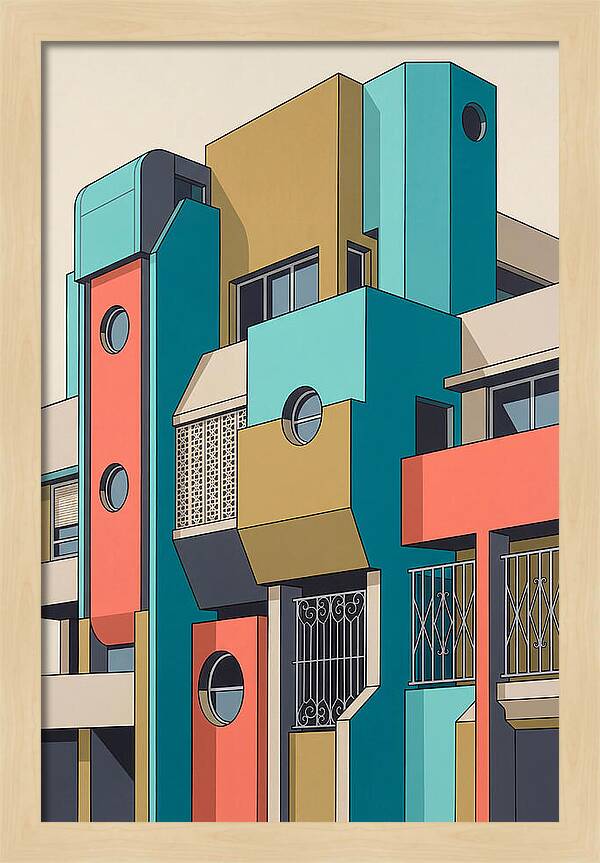 Vibrant Architectural Facade