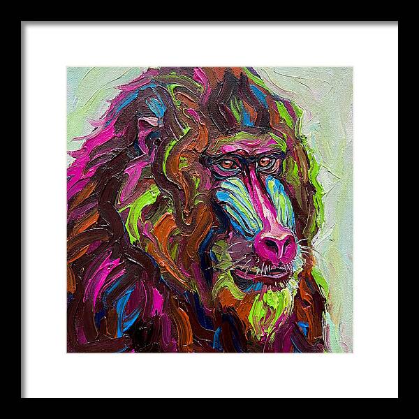 Vibrant Baboon Portrait