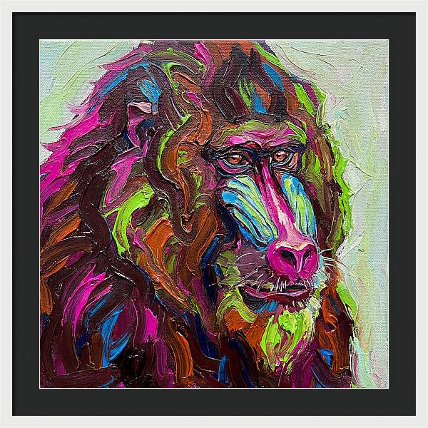 Vibrant Baboon Portrait