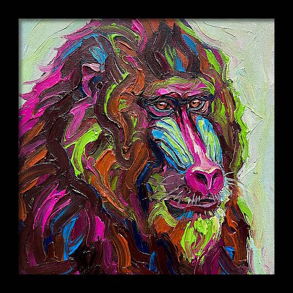 Vibrant Baboon Portrait
