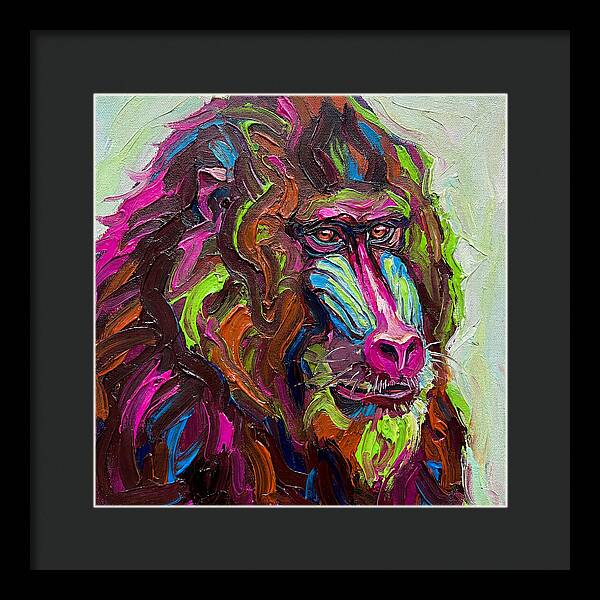 Vibrant Baboon Portrait