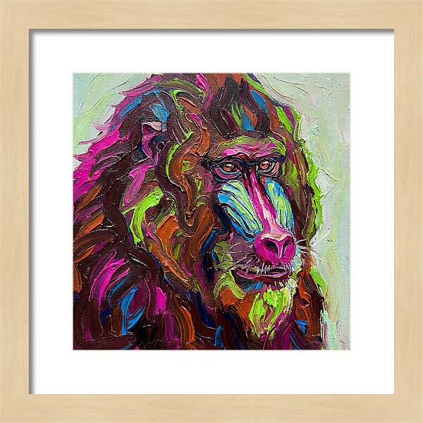 Vibrant Baboon Portrait