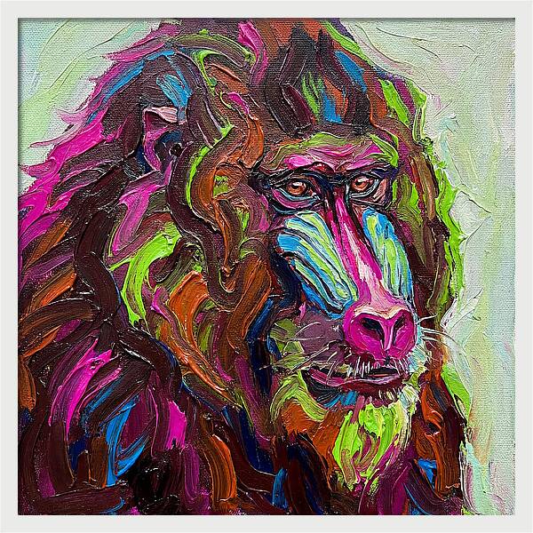 Vibrant Baboon Portrait