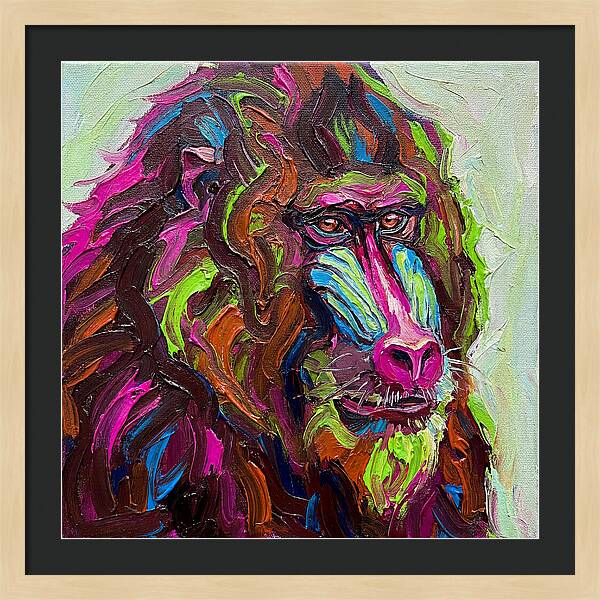 Vibrant Baboon Portrait