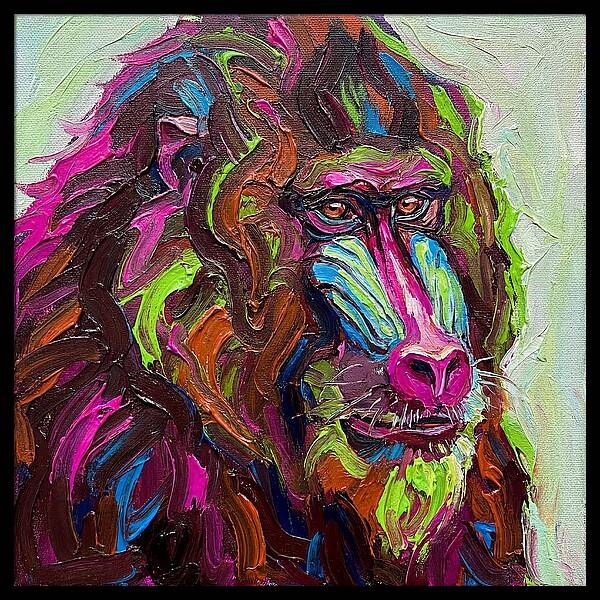 Vibrant Baboon Portrait