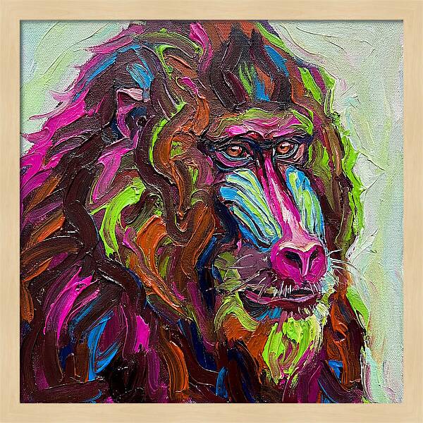 Vibrant Baboon Portrait