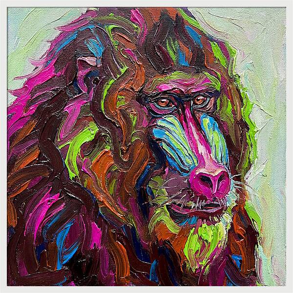 Vibrant Baboon Portrait