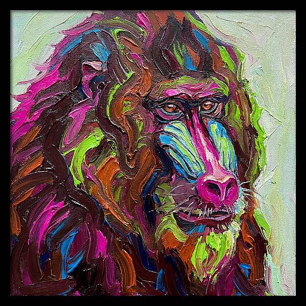 Vibrant Baboon Portrait
