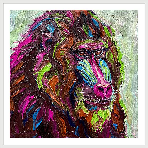 Vibrant Baboon Portrait
