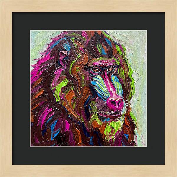 Vibrant Baboon Portrait