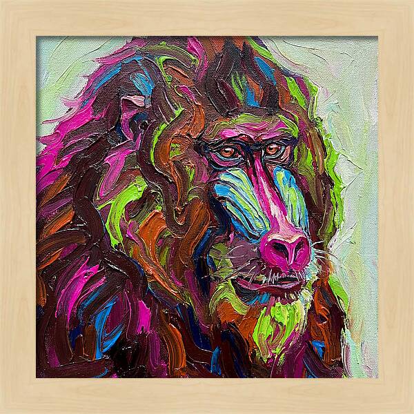 Vibrant Baboon Portrait
