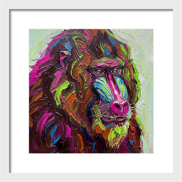 Vibrant Baboon Portrait