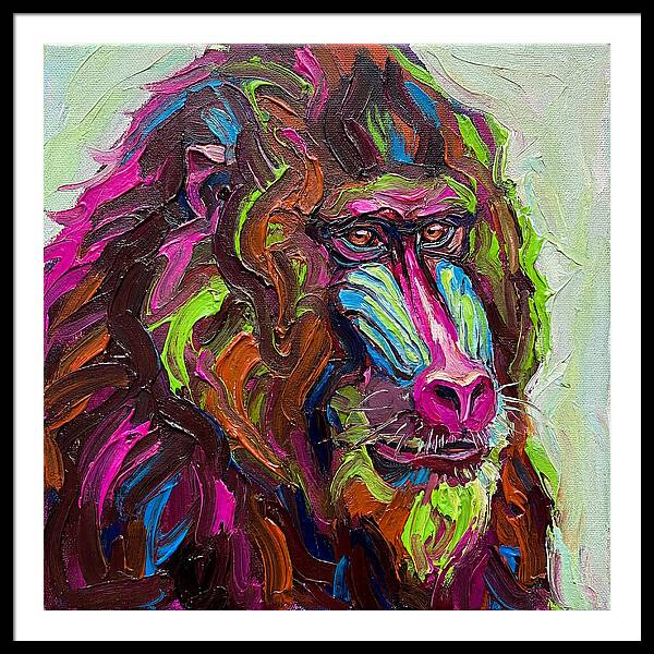 Vibrant Baboon Portrait