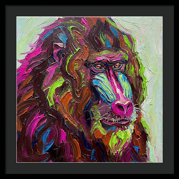 Vibrant Baboon Portrait