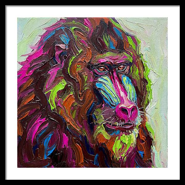Vibrant Baboon Portrait