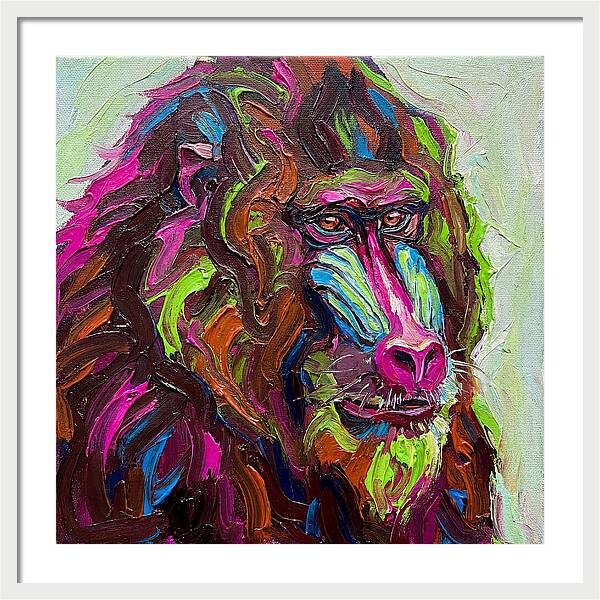 Vibrant Baboon Portrait