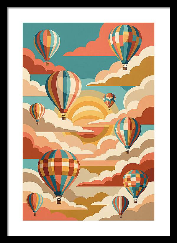 Vibrant Balloons Soaring Above