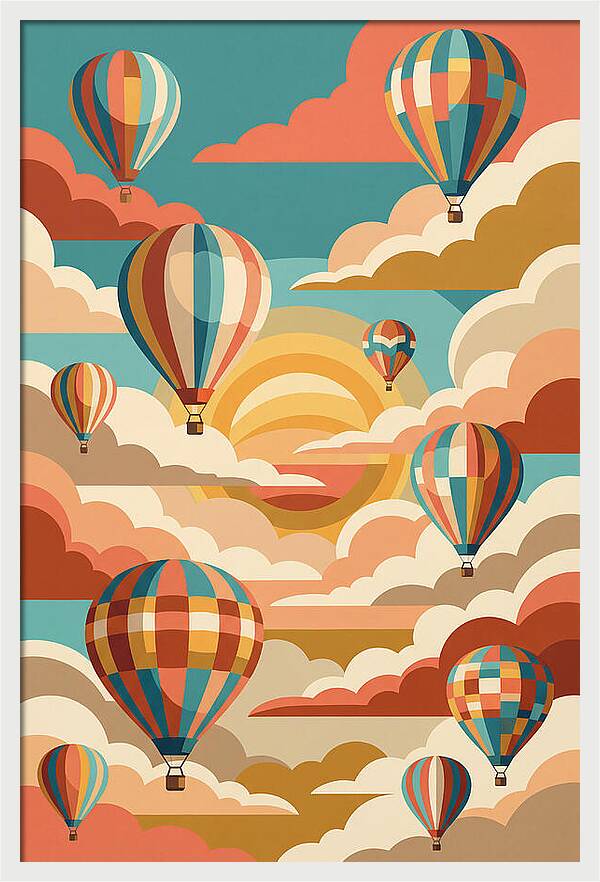Vibrant Balloons Soaring Above