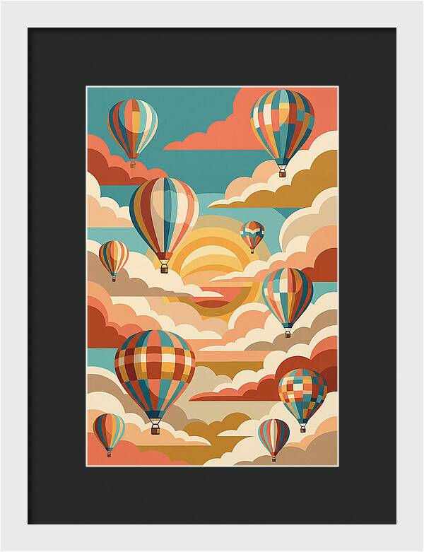Vibrant Balloons Soaring Above