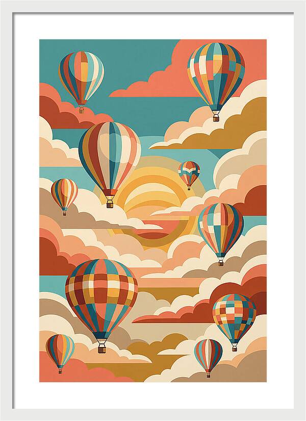 Vibrant Balloons Soaring Above