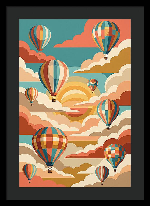 Vibrant Balloons Soaring Above