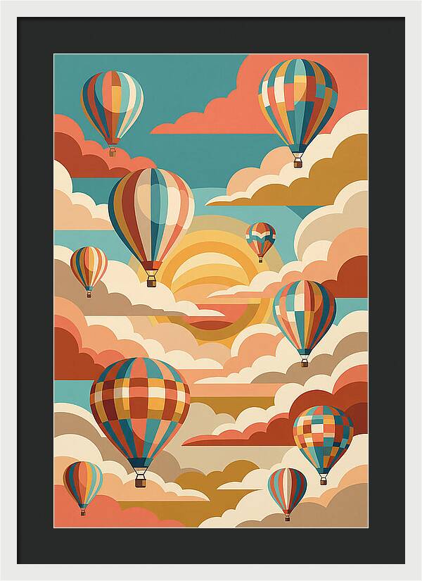 Vibrant Balloons Soaring Above