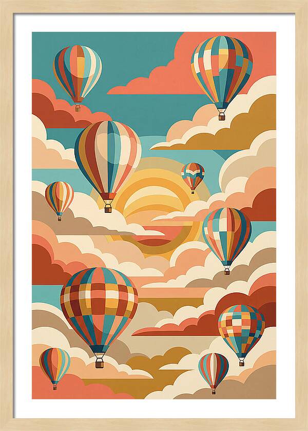 Vibrant Balloons Soaring Above