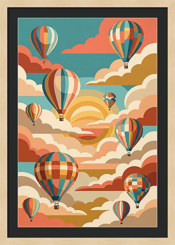 Vibrant Balloons Soaring Above