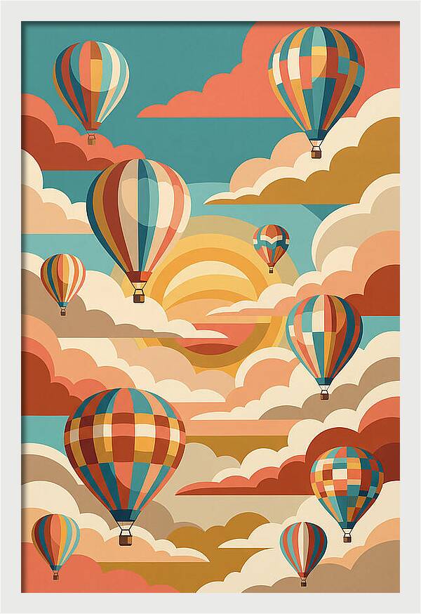 Vibrant Balloons Soaring Above