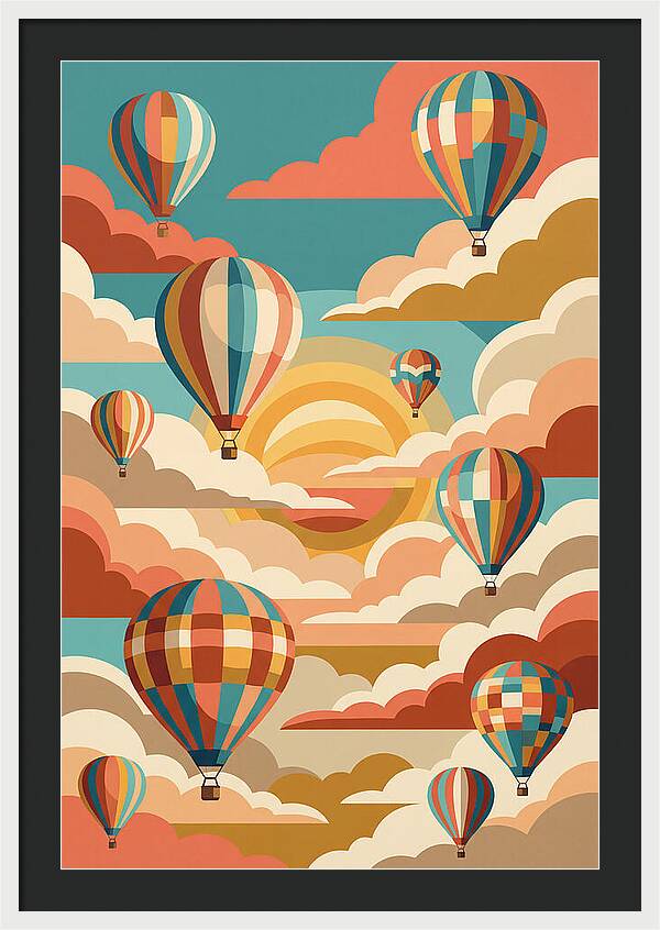 Vibrant Balloons Soaring Above