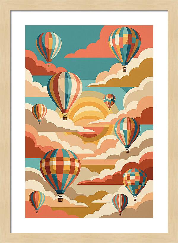 Vibrant Balloons Soaring Above