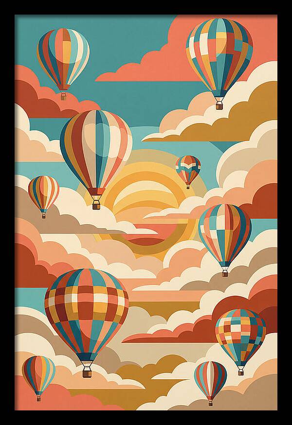 Vibrant Balloons Soaring Above