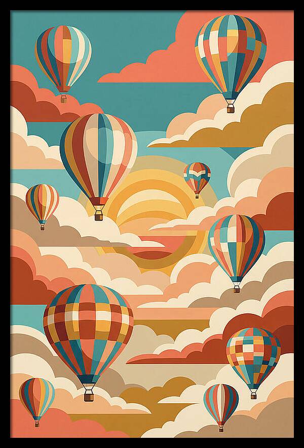 Vibrant Balloons Soaring Above