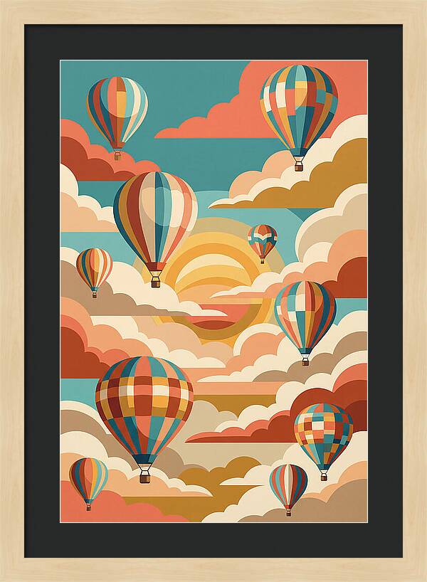 Vibrant Balloons Soaring Above