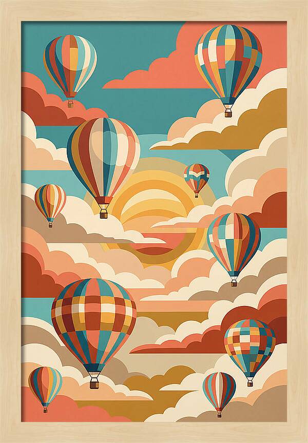Vibrant Balloons Soaring Above