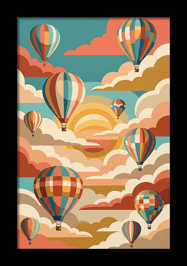Vibrant Balloons Soaring Above