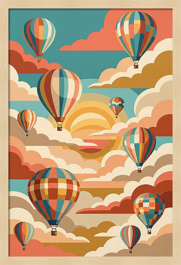 Vibrant Balloons Soaring Above