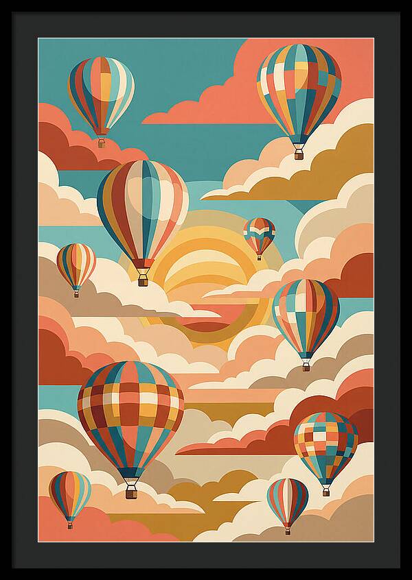 Vibrant Balloons Soaring Above