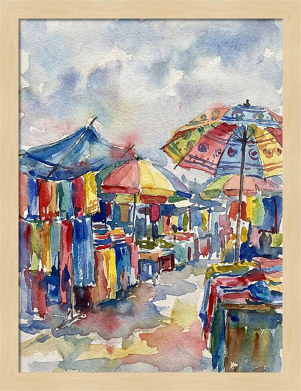 Vibrant Bazaar Atmosphere